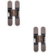 2 PACK 3D Adjustable Concealed Cabinet Hinge 180 Degree Wardrobe MATT BRONZE