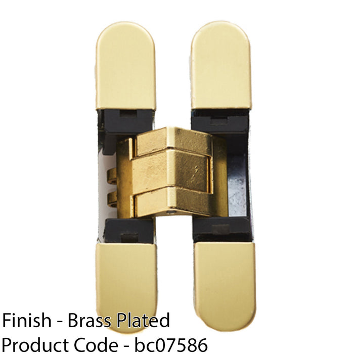 3D Adjustable Concealed Cabinet Hinge - 180 Degree Opening Wardrobe BRASS 1