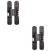 2 PACK 3D Adjustable Concealed Cabinet Hinge 180 Degree Wardrobe MATT BLACK