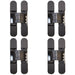 4 PACK 3D Adjustable Concealed Cabinet Hinge 180 Degree Wardrobe MATT BLACK