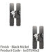 2 PACK 3D Flush Faced Concealed Cabinet Hinge 180 Degree Wardrobe BLACK NICKEL 1