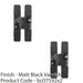 2 PACK 3D Flush Faced Concealed Cabinet Hinge 180 Degree Wardrobe MATT BLACK 1