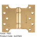 PAIR 102 x 127 x 3mm Parliament Hinge Polished Brass Internal Door 1