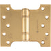 PAIR 102 x 127 x 3mm Parliament Hinge Polished Brass Internal Door