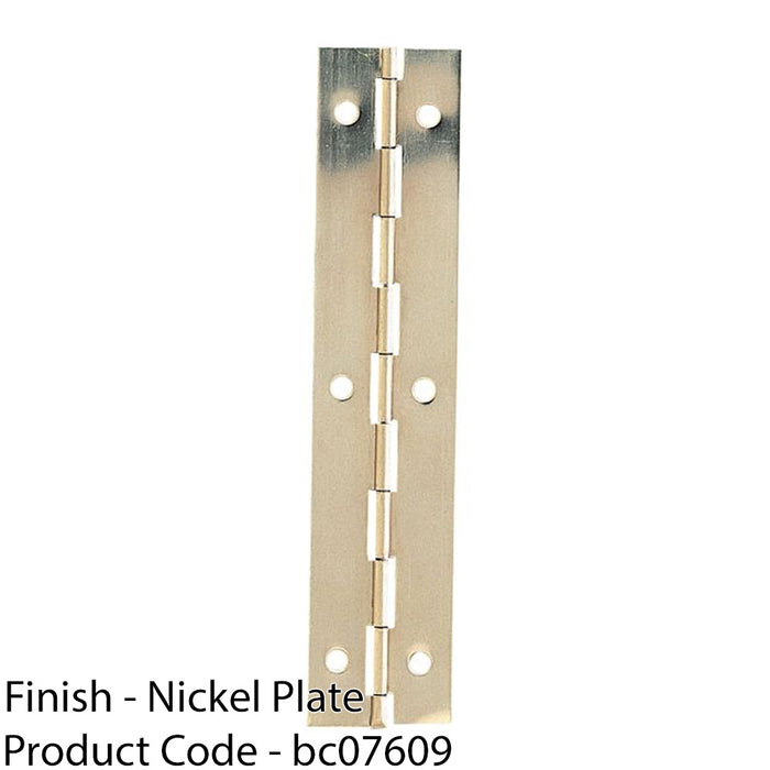 50 Pack 25 x 1829mm Nickel Piano Hinge 1.8m Continous Long Hinges Internal Door 1