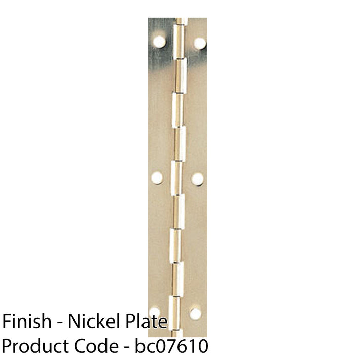 50 Pack 32 x 1829mm Nickel Piano Hinge 1.8m Continous Long Hinges Internal Door 1