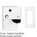 Self Closing Door Latch Strike Plate Included 63 x 69mm Powder Coated White 1