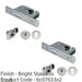 2 PACK 76mm EURO Deadlock Cylinder Key Thumbturn Kit Bright Steel Door Lock Pack 1