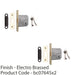 2 PACK 76mm Residential Standard Profile Deadlock Electro Brass BS EN 12209 Lock 1