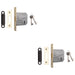 2 PACK 76mm Residential Standard Profile Deadlock Electro Brass BS EN 12209 Lock
