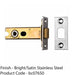 76mm Heavy Duty Tubular Deadbolt Lock - Bright Stainless Steel Bathroom Privacy 1