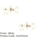 2 PACK White Internal Door Security Bolt 61mm Length 32mm Fixing Centres 1