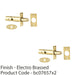 2 PACK Polished Brass Window Security Bolt 36mm Length 33mm Fixing Centres 1