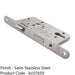 55mm EURO Profile Sashlock Latch - Satin Steel Radius - Reversible Bathroom Lock 1