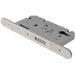 60mm EURO Profile Deadlock - Satin Steel Radius - BS EN 12209 No Latch Lock