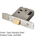 64mm Reversible Flat Latch - Satin Stainless Steel - Square Forend Internal Door 1