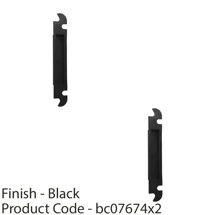 2 PACK Door Frame Plastic Back Box for Architectural Sashlock Black Recessed 1