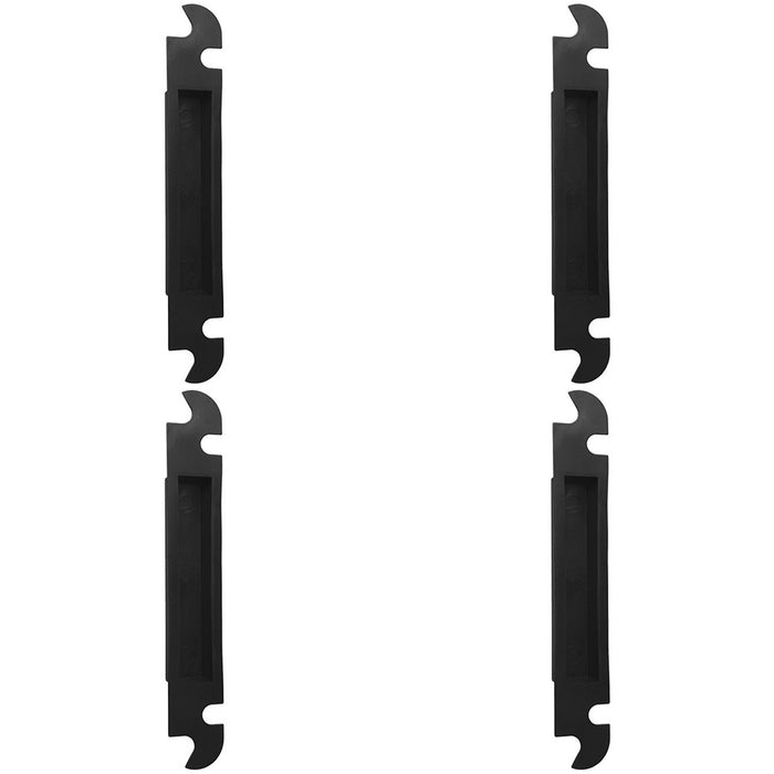 4 PACK Door Frame Plastic Back Box for Architectural Sashlock Black Recessed