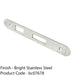 Door Frame Forend Strike and Fixing Pack - for Sashlocks - Bright Steel RADIUS 1