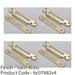 4 PACK Door Frame Forend Strike and Fixing Pack for Sashlocks Satin Brass RADIUS 1