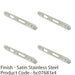 4 PACK Door Frame Forend Strike and Fixing Pack for Sashlocks Satin Steel RADIUS 1