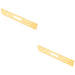 2 PACK Door Frame Forend Strike and Fixing Pack for Deadlocks Brass PVD SQUARE