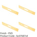 4 PACK Door Frame Forend Strike and Fixing Pack for Deadlocks Brass PVD SQUARE 1