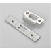 Door Frame Forend Strike and Fixing Pack - for Flat Latches Bright Steel SQUARE