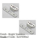 2 PACK Door Frame Forend Strike and Pack for Flat Latches Bright Steel RADIUS 1