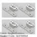 4 PACK Door Frame Forend Strike and Pack for Flat Latches Bright Steel RADIUS 1