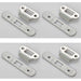 4 PACK Door Frame Forend Strike and Pack for Flat Latches Bright Steel RADIUS