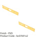 2 PACK Door Frame Forend Strike and Pack for Flat Latches Brass PVD SQUARE 1