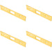 4 PACK Door Frame Forend Strike and Pack for Flat Latches Brass PVD SQUARE