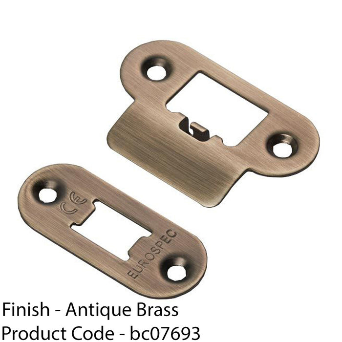 Forend Strike and Fixing Pack HEAVY DUTY Tubular Latch Antique Brass RADIUS 1