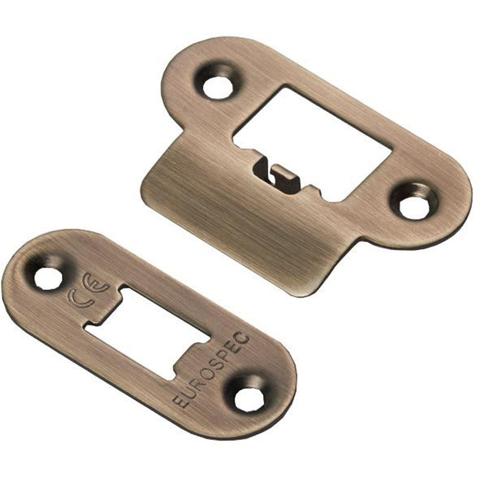 Forend Strike and Fixing Pack HEAVY DUTY Tubular Latch Antique Brass RADIUS