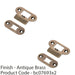 2 PACK Forend Strike Fixing Pack - HEAVY DUTY Tubular Latch Antique Brass RADIUS 1