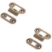 2 PACK Forend Strike Fixing Pack - HEAVY DUTY Tubular Latch Antique Brass RADIUS