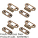 4 PACK Forend Strike and Pack for HEAVY DUTY Tubular Latch Antique Brass RADIUS 1