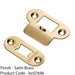 Forend Strike and Fixing Pack for HEAVY DUTY Tubular Latch - Satin Brass RADIUS 1