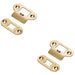 2 PACK Forend Strike and Pack for HEAVY DUTY Tubular Latch Satin Brass RADIUS