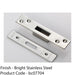 Door Forend Strike and Fixing Pack - for BS 5 Lever Deadlock Bright Steel SQUARE 1