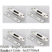 4 PACK Door Forend Strike and Pack for BS 5 Lever Deadlock Bright Steel SQUARE 1