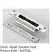 Door Forend Strike and Fixing Pack - for BS 5 Lever Sashlock Bright Steel SQUARE 1