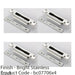 4 PACK Door Forend Strike and Pack for BS 5 Lever Sashlock Bright Steel SQUARE 1