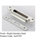 Door Forend Strike and Fixing Pack - for BS 5 Lever Sashlock Bright Steel Radius 1