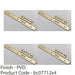 4 PACK Door Frame Forend Strike & Fixing Pack DIN EURO Deadlock Brass PVD SQUARE 1