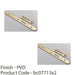 2 PACK Door Frame Forend Strike & Fixing Pack DIN EURO Deadlock Brass PVD RADIUS 1