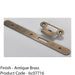 Door Frame Forend Strike & Fixing Pack - DIN Latch Antique Brass RADIUS 235x24mm 1