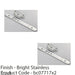 2 PACK Door Frame Forend Strike & Pack DIN Latch Bright Steel RADIUS 235x24mm 1