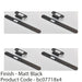 4 PACK Door Frame Forend Strike & Pack DIN Latch Matt Black RADIUS 235x24mm 1